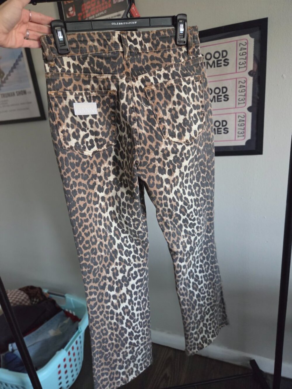 Ganni leopard print jeans - Picture 2 of 5